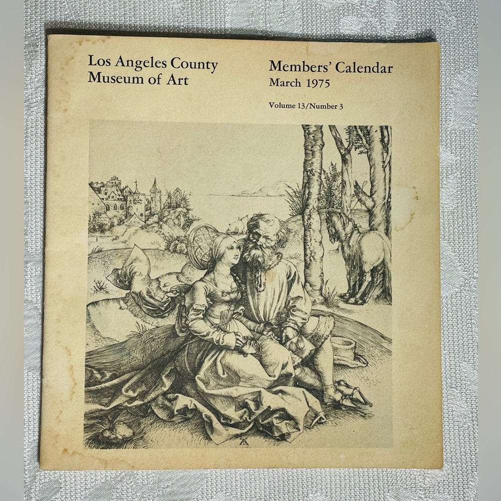 LA County museum of art members 1975 calendar California vintage